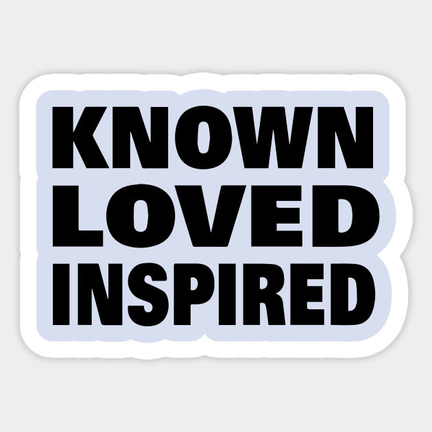 Known Loved Inspired Logo Sticker by City Neighbors Hamilton Gear